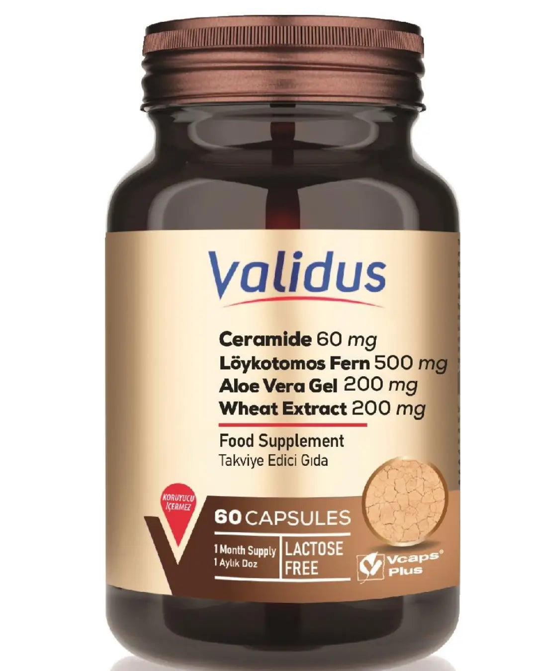 Validus Ceramide & Fern Extract Skin Support 60 Capsules