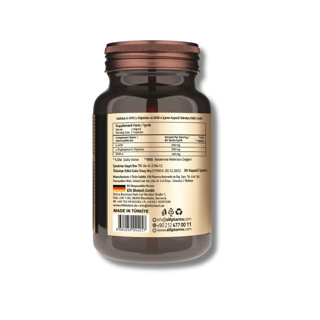 Validus Extra Smile 5-HTP & L-Tryptophan Complex 30 Capsules