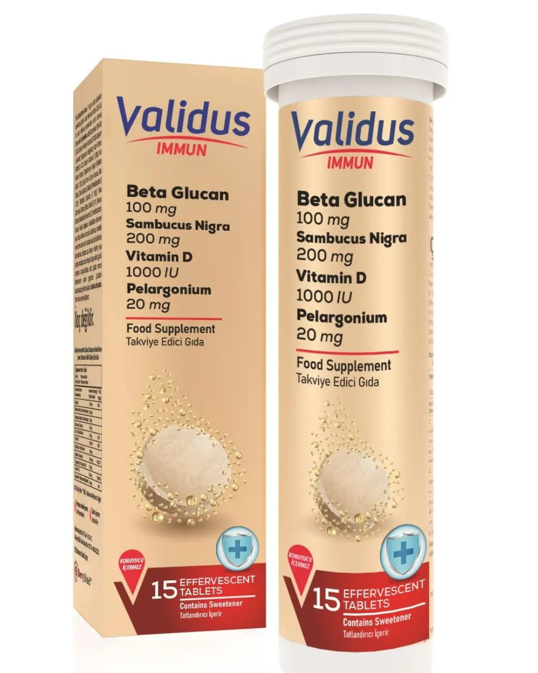 Validus Immun Beta Glucan & Echinacea Support 15 Tablets
