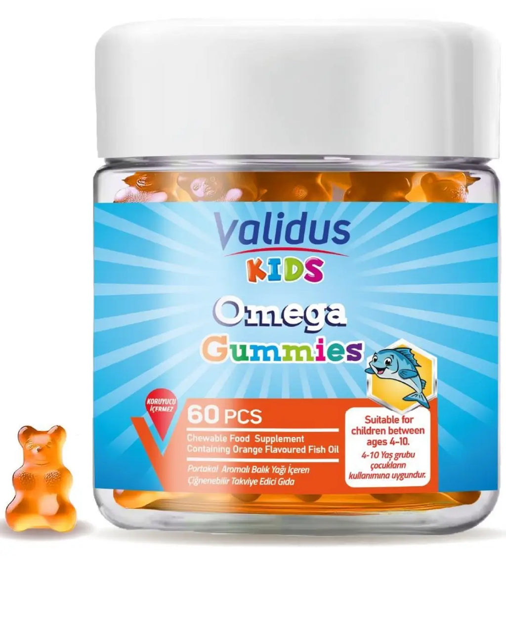 Validus Kids Omega 3 EPA 24 DHA 120 Gummies 60 Count