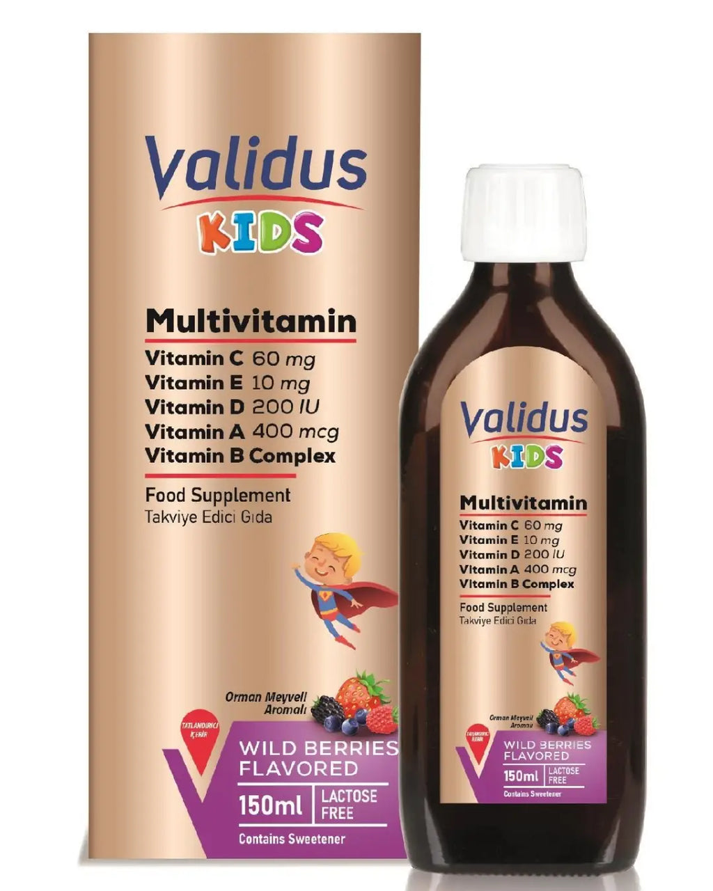 Validus Multivitamin Syrup with Vitamin B12 & D3 150 ml
