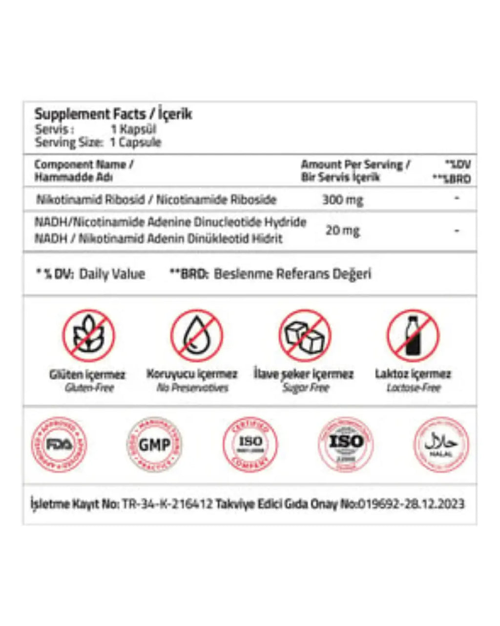 Validus Nicotinamide Riboside 300mg, 20mg