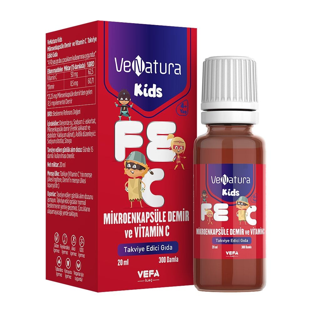 Venatura Kids Microencapsulated Iron & Vitamin C Drops 20ml