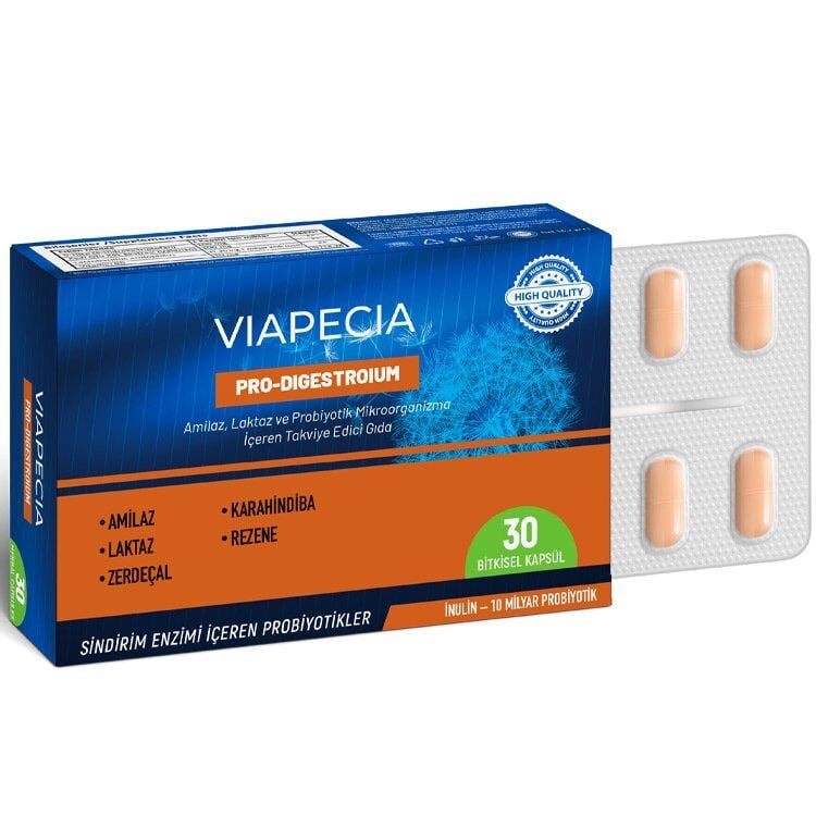 Viapecia Pro-Digestroium Digestive Support Supplement 30 Tablets