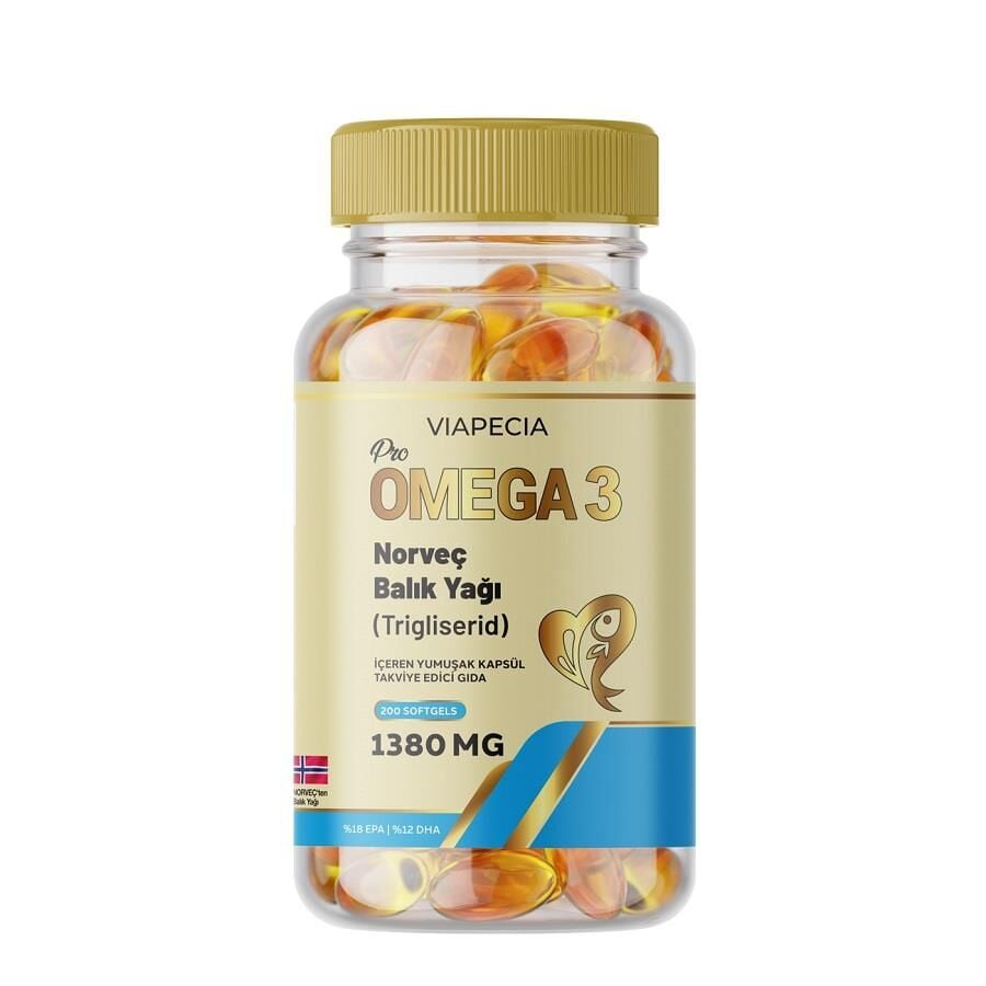 Viapecia PRO OMEGA 3 High Strength Dietary Supplement 200 Capsules