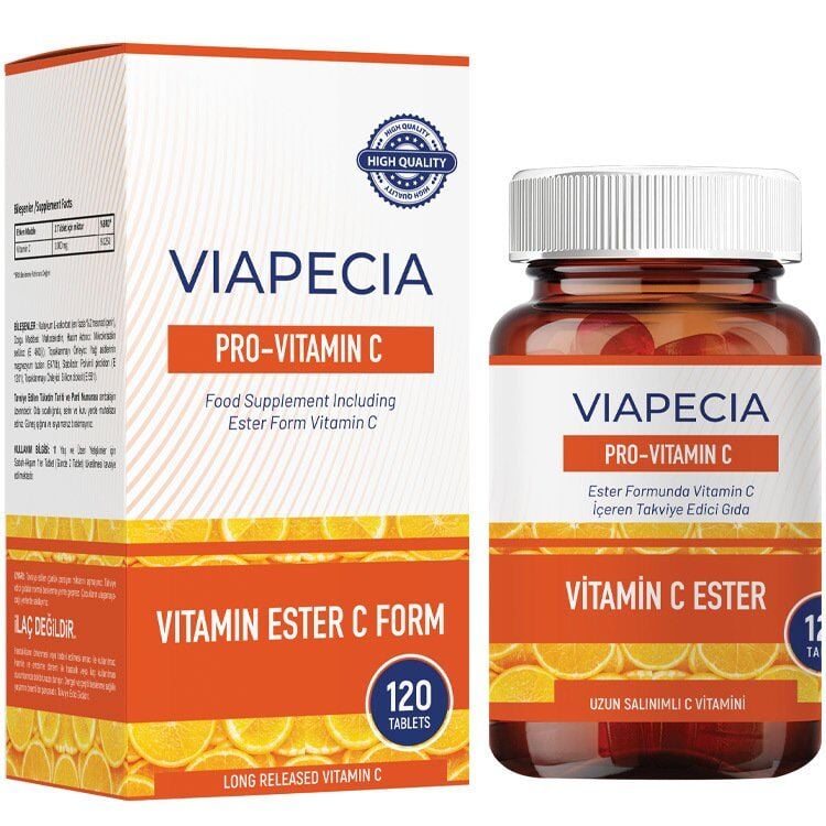 Viapecia Pro-Vitamin C Dietary Supplement 120 Tablets