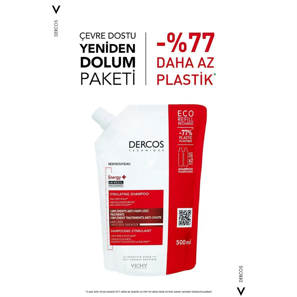 Vichy Dercos Energising Shampoo for Thinning Hair Refill 500 ml