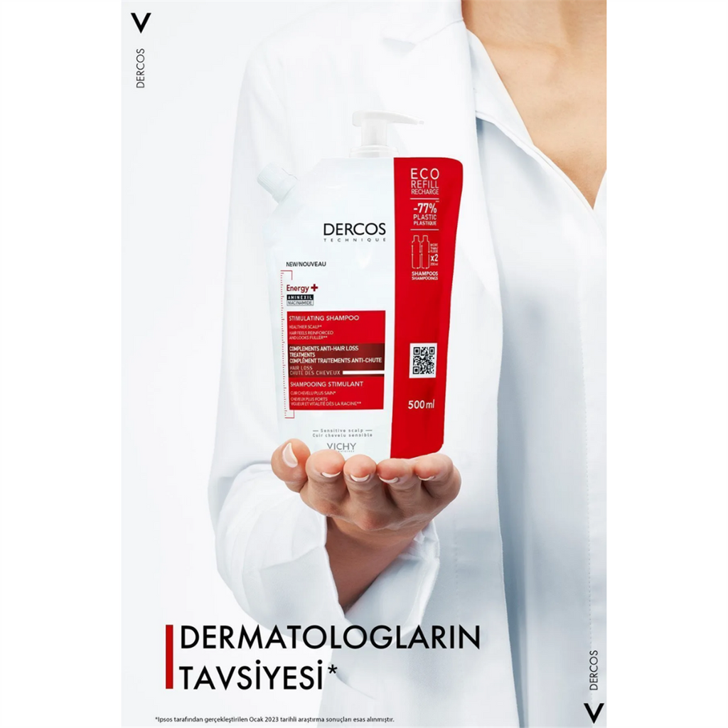 Vichy Dercos Energising Shampoo for Thinning Hair Refill 500 ml