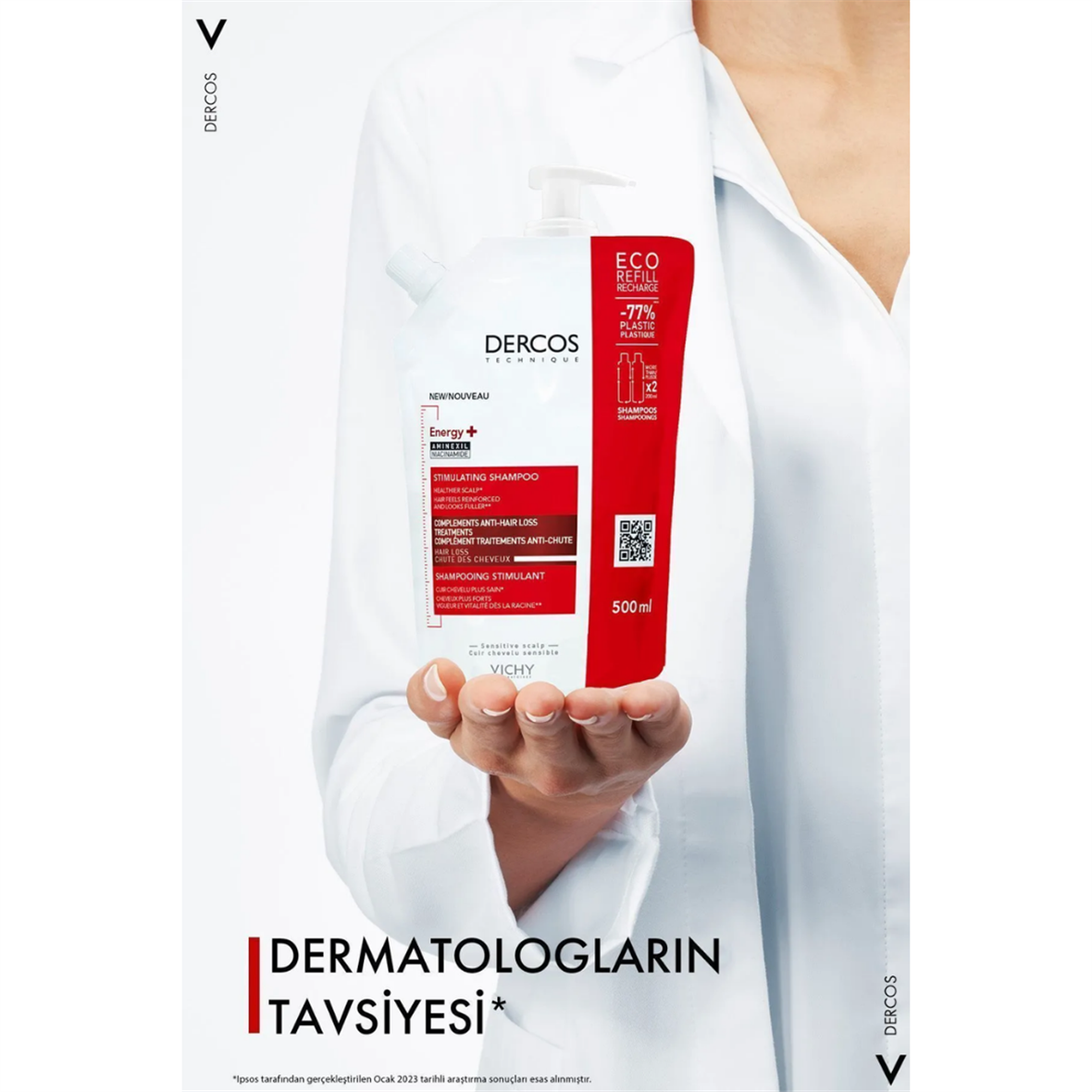 Vichy Dercos Energising Shampoo for Thinning Hair Refill 500 ml