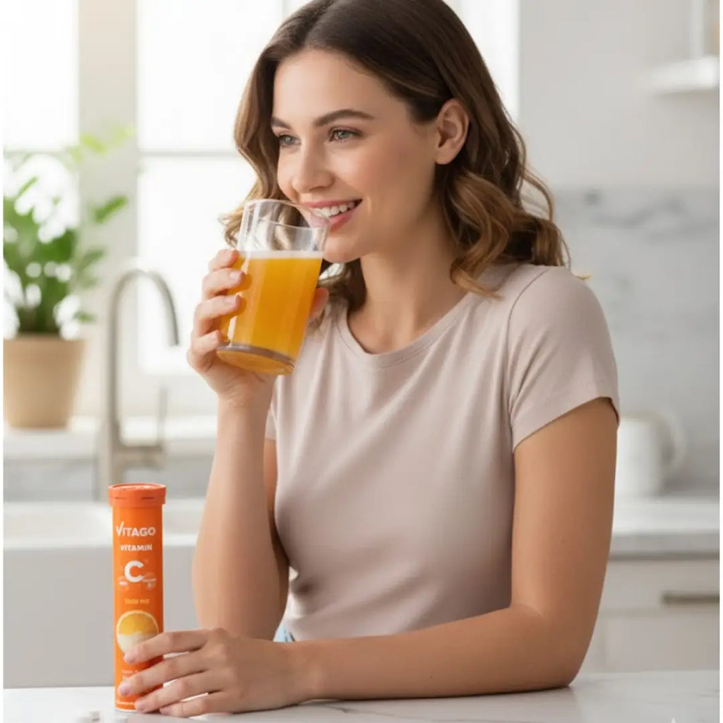 Vitago Vitamin C, D & Zinc Effervescent Tablets 20 Count