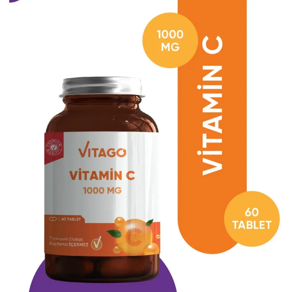 Vitago Premium Vitamin C 1000 mg Daily Supplement 60 Tablets