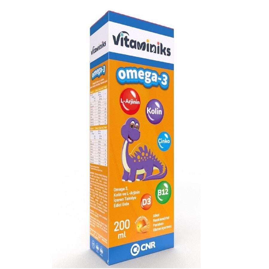 Vitaminiks Omega 3 Choline & L-Arginine Liquid Supplement 200ml