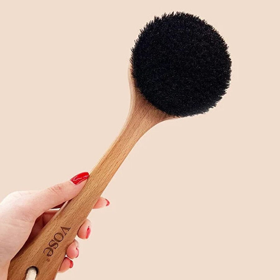 Vose 100% Natural Horse Hair Body Brush for Smooth Skin