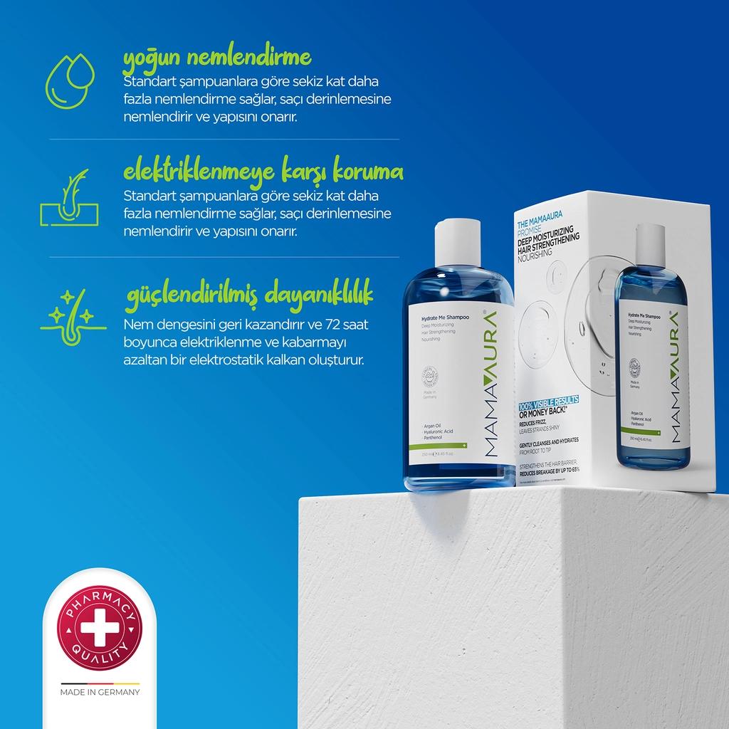 Mamaaura Hydrate Me Moisturizing Shampoo for Dry Hair 250 ml