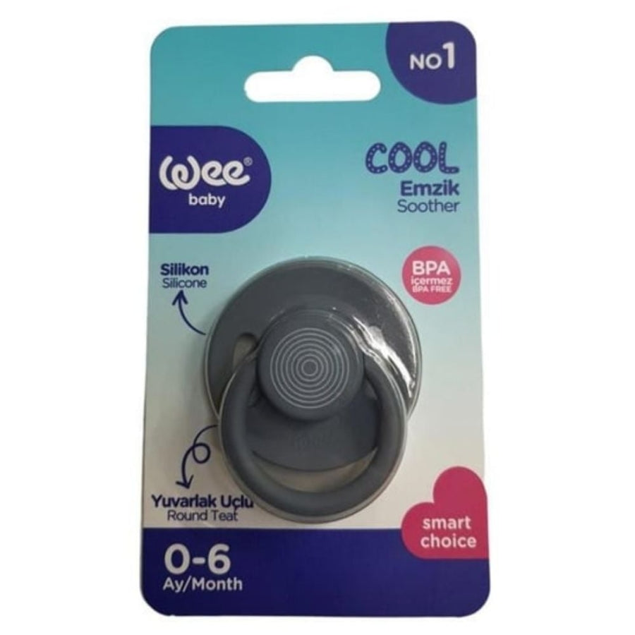 Wee Baby Cool Round Tip Pacifier Grey 1 Count