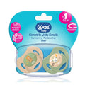 Wee Baby Duo Symmetrical Silicone Pacifier 0-6 Months 2-Pack