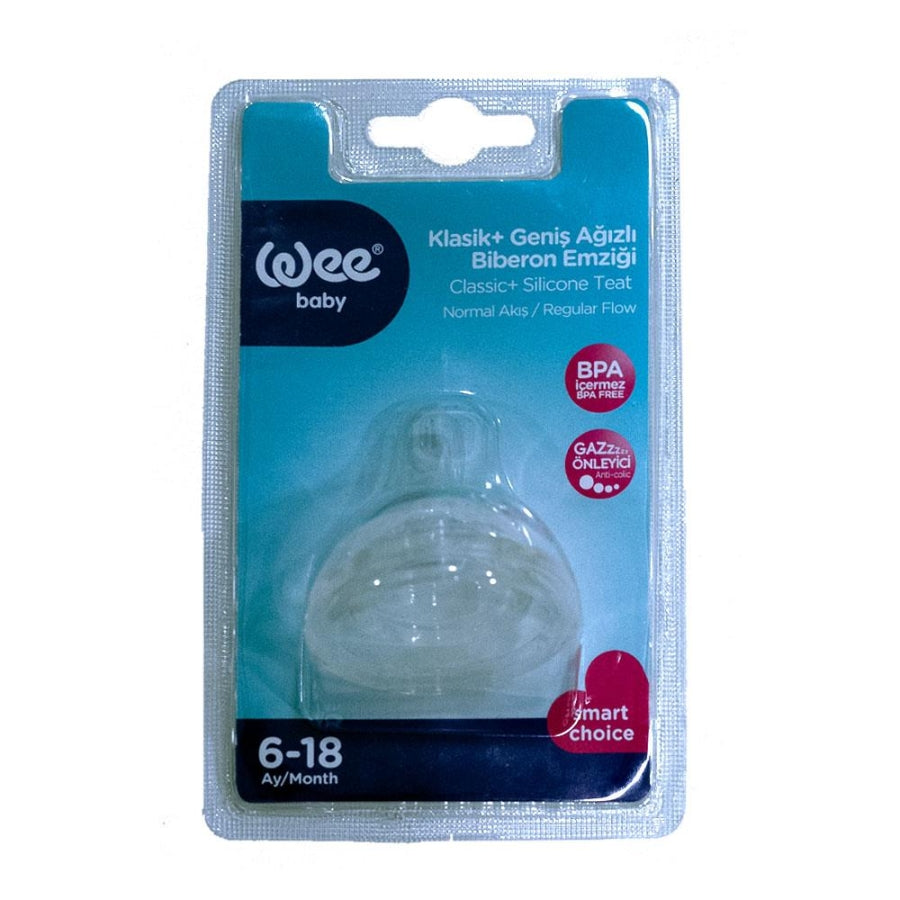 Wee Baby Wide Neck Bottle Nipple Anti-Colic 6-18 Months