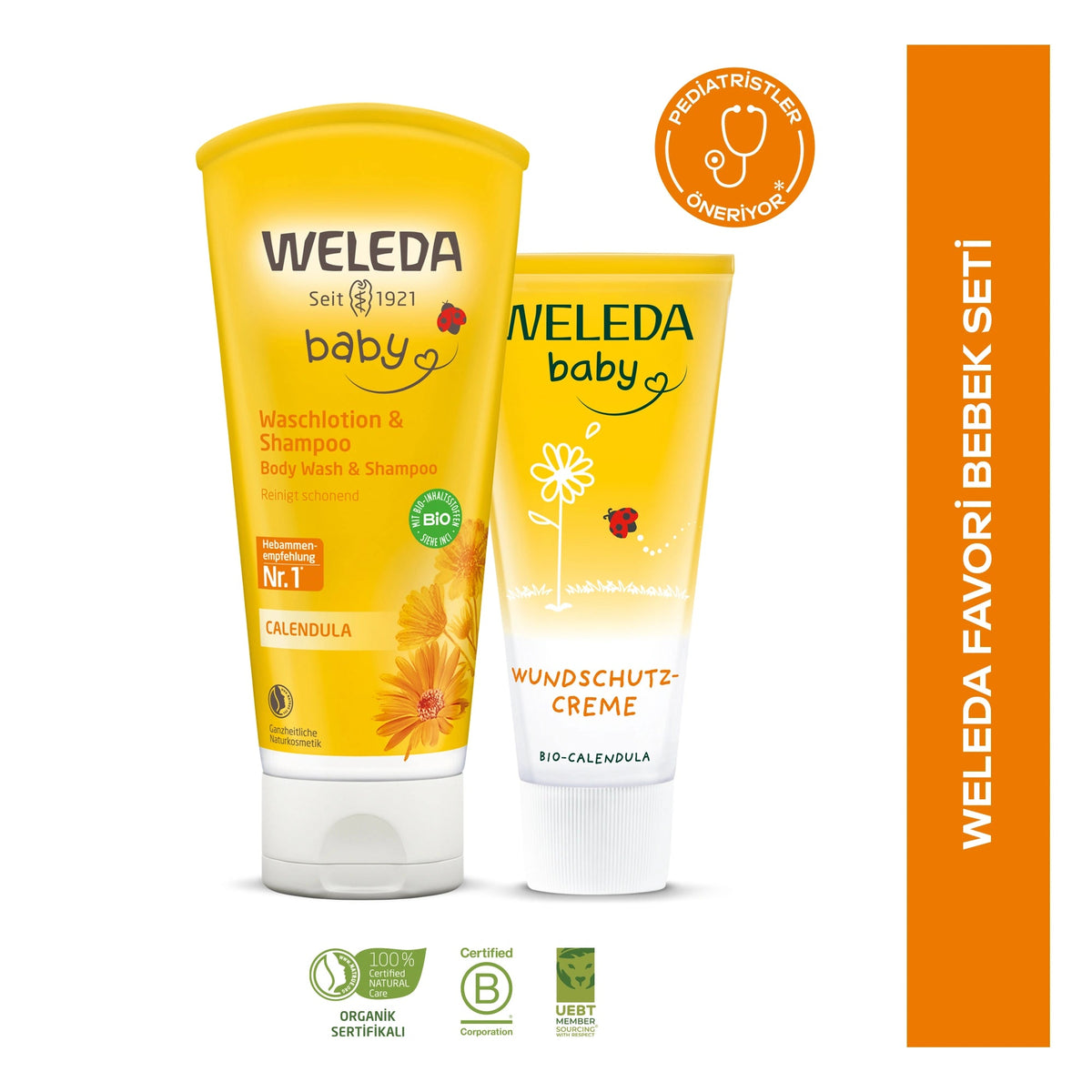Weleda Baby Favorite Set Calendula Shampoo & Diaper Cream 2pc