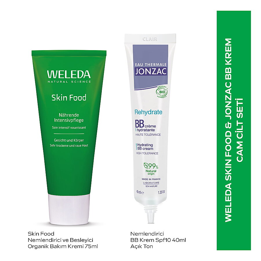 Weleda Skin Food & Jonzac BB Cream Light Tone Glass Skin Set