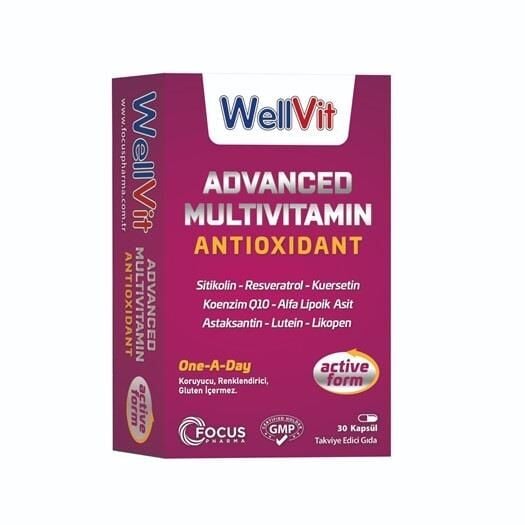 Wellvit Advanced Multivitamin with Citicoline & Resveratrol 30 Caps