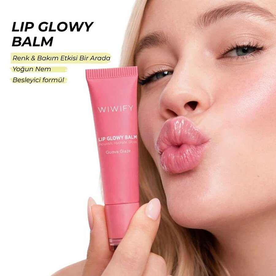 Wiwify Guava Glaze Lip Glowy Balm Hydrating Tinted Gloss 13 ml