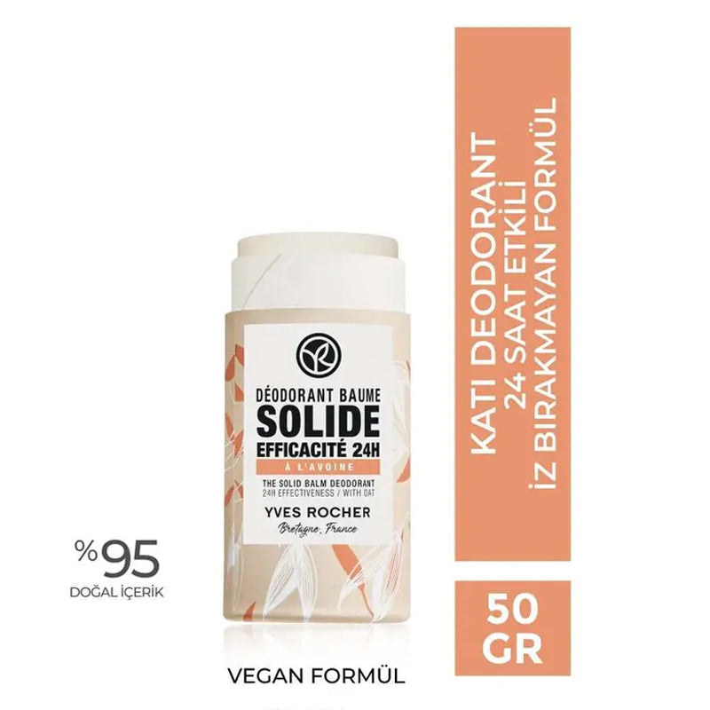 Yves Rocher Solid Deodorant Stick with Oat & Shea Butter 50g