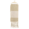 Eklips Cream and Beige Checkered Square Scarf