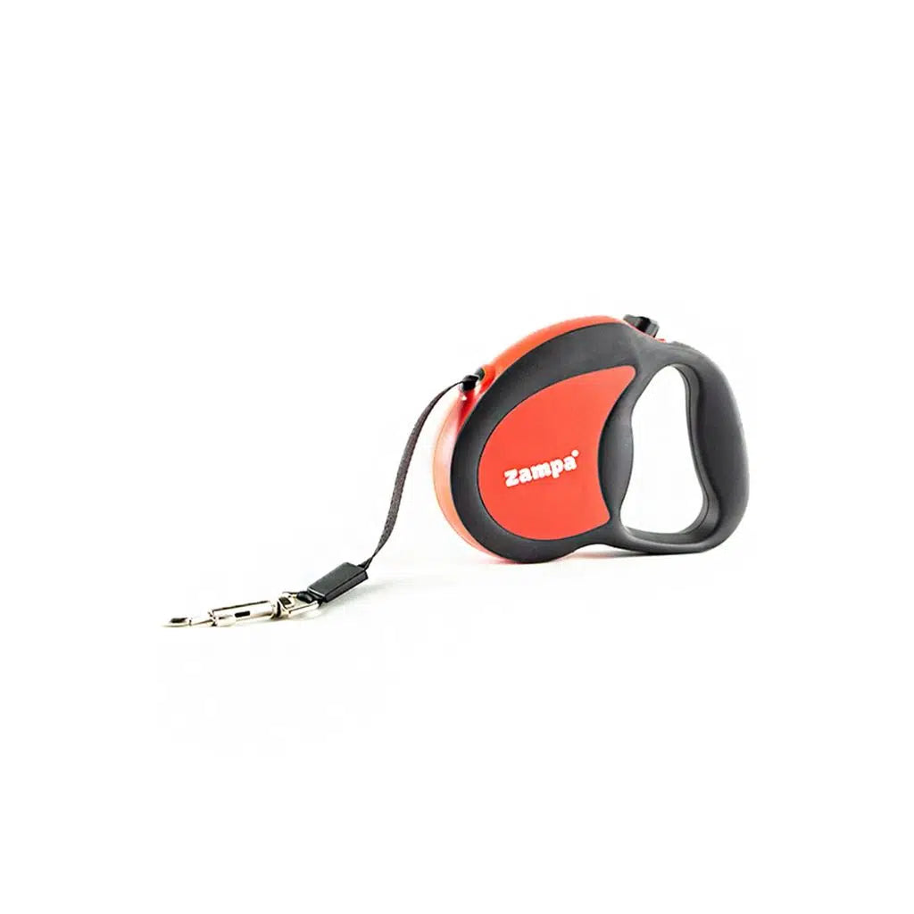 Zampa Galera Retractable Tape Dog Leash 5m Medium Red-Black