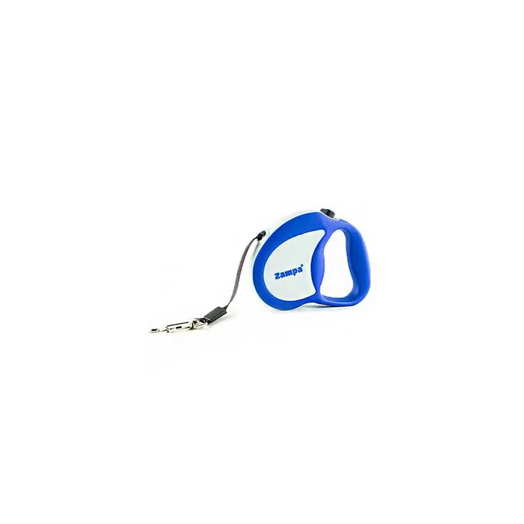 Zampa Galera Retractable Tape Dog Leash 5m M White-Blue