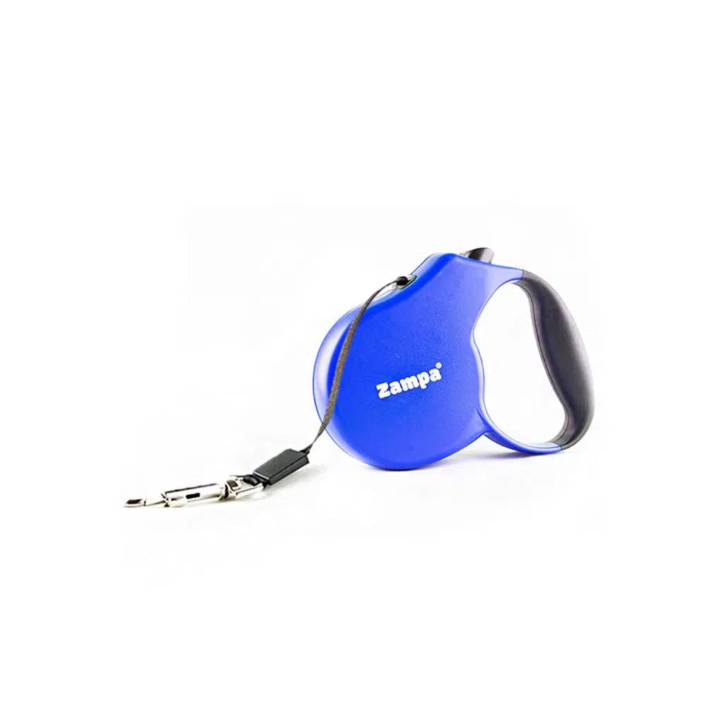 Zampa Loja Retractable Tape Dog Leash Blue 4m Small
