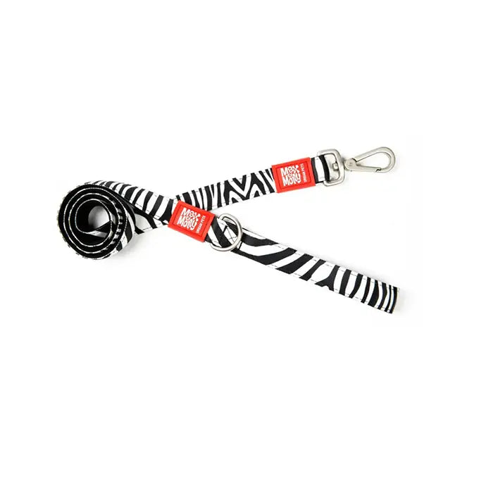 Max & Molly Zebra Dog Leash Lightweight Padded Design XSmall