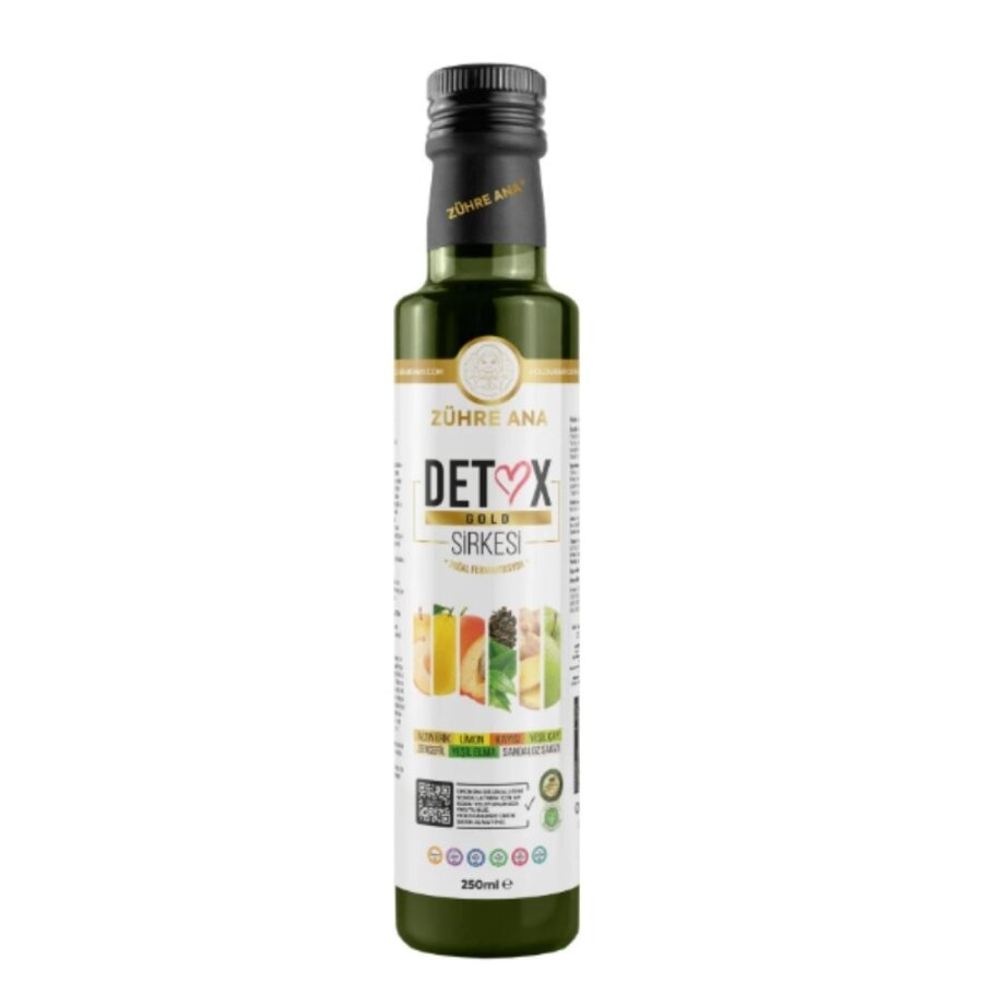Zuhre Ana Detox Gold Vinegar Natural Fermentation 250 ml