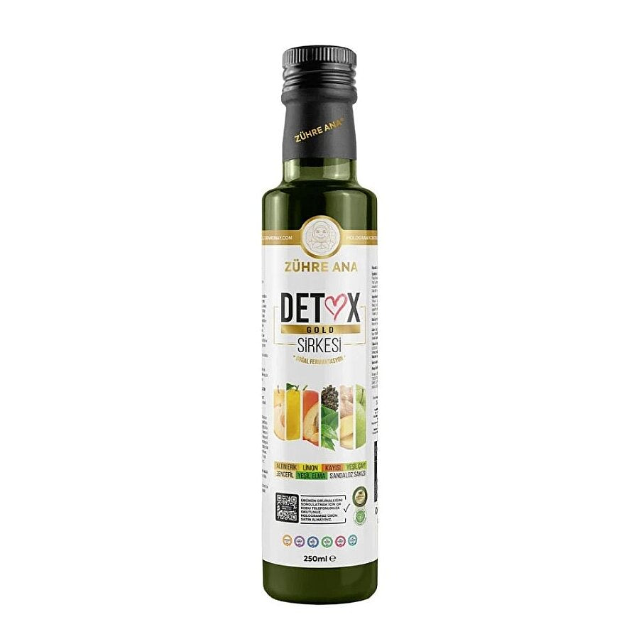 Zuhre Ana Detox Gold Vinegar Natural Fermentation 250 ml